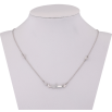 Колье Xuping цвет Родий с кр-ми Swarovski "Бабочки с кристаллом АВ" длина 40-45см х 1-6мм фото №2