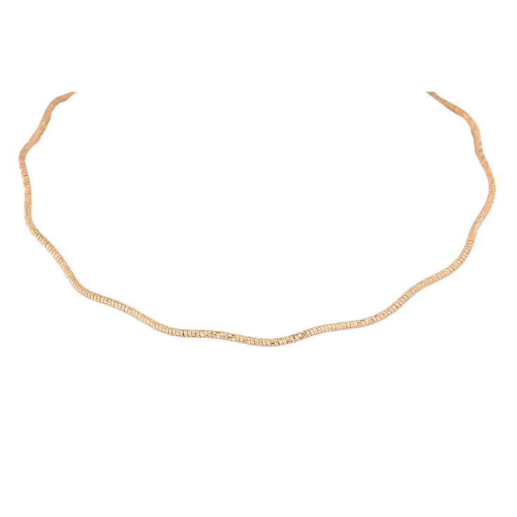 Колье Xuping цвет Позолота 18К "Волнистый жесткий шнур" длина 43см х 2мм фото №19