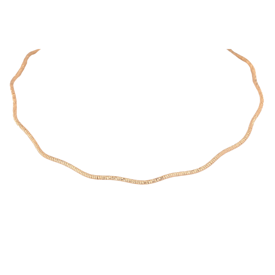 Колье Xuping цвет Позолота 18К "Волнистый жесткий шнур" длина 43см х 2мм фото №1