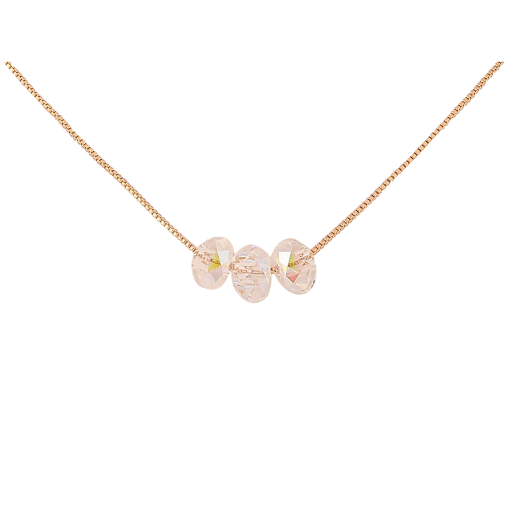 Колье Xuping цвет Позолота 18K с кристаллами Swarovski "Кристальные бусины" длина 40-45см х 1мм фото №18