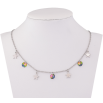 Кольє Xuping колір Родій з кр-ми Swarovski "Підвіски зірочки та кристали Vitrail Medium" довжина 42-47см х 1.5мм фото №2