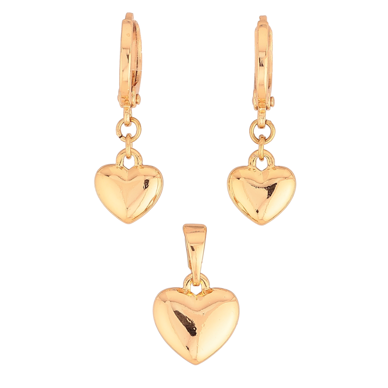 Набор Xuping цвет Позолота 18K серьги кулон "Сердечки" фото №24