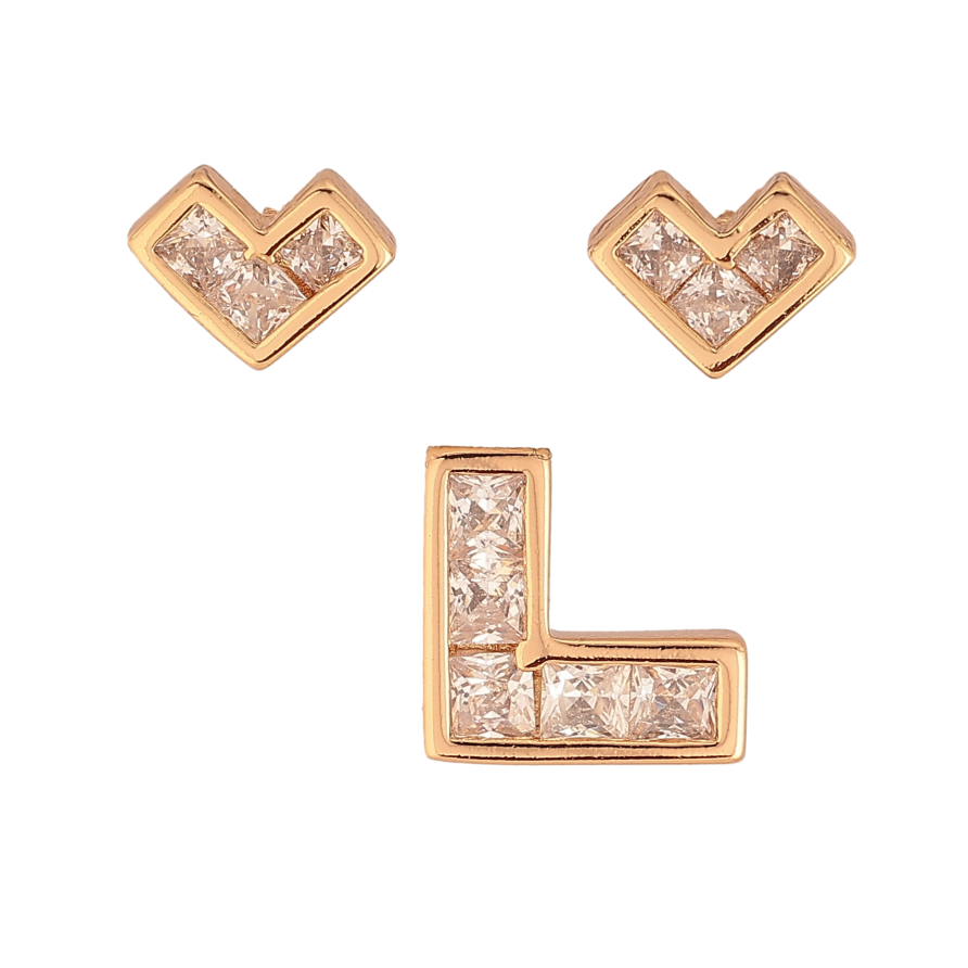 Набор Xuping цвет Позолота 18K Серьги Кулон "Узор с кристаллами" фото №1 Набор Xuping цвет Позолота 18K Серьги Кулон "Узор с кристаллами" фото №1