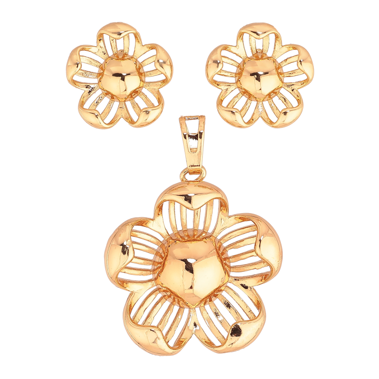 Набір Xuping колір Позолота 18K Сережки Кулон "Квітка" фото №17 Набір Xuping колір Позолота 18K Сережки Кулон "Квітка" фото №17