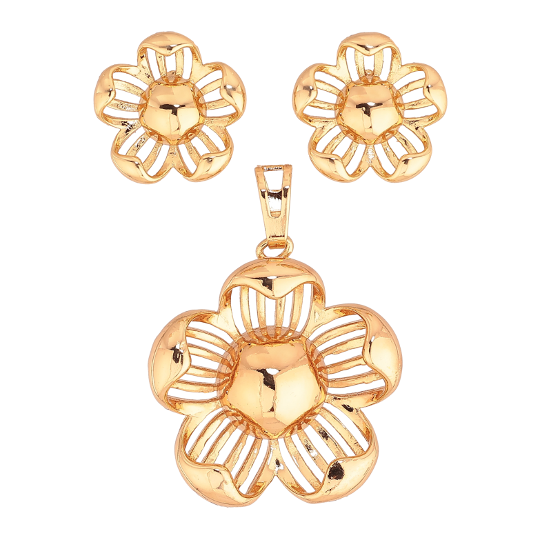 Набір Xuping колір Позолота 18K Сережки Кулон "Квітка" фото №1