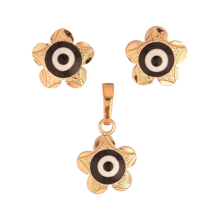 Набір Xuping колір Позолота 18K Сережки Кулон "Квіточка-Оберіг" фото №1 Набір Xuping колір Позолота 18K Сережки Кулон "Квіточка-Оберіг" фото №1