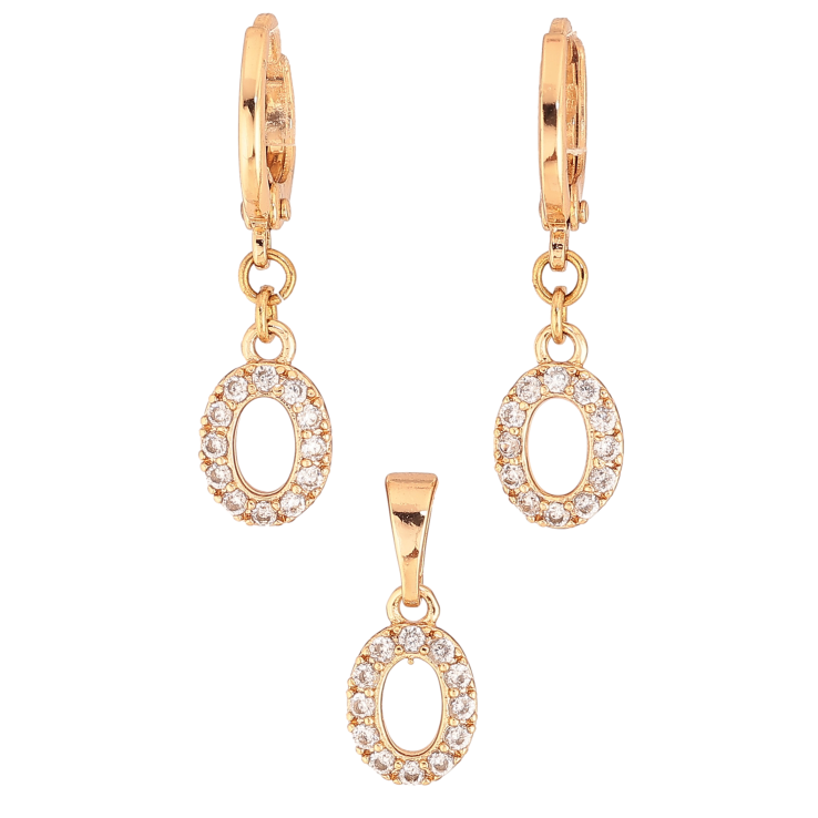 Набір Xuping колір Позолота 18K Сережки Кулон "Овальні підвіски з кристалами" фото №6 Набір Xuping колір Позолота 18K Сережки Кулон "Овальні підвіски з кристалами" фото №6