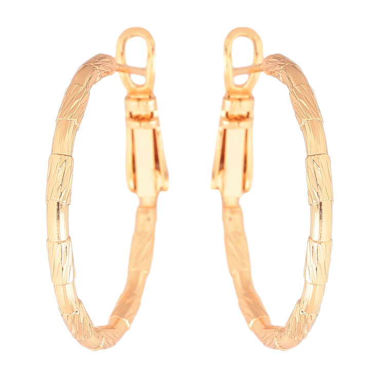 Серьги Xuping M&L цвет 18K кольца (конго) "Декоративный узор" ø 2.5см фото №3 Серьги Xuping M&L цвет 18K кольца (конго) "Декоративный узор" ø 2.5см фото №3