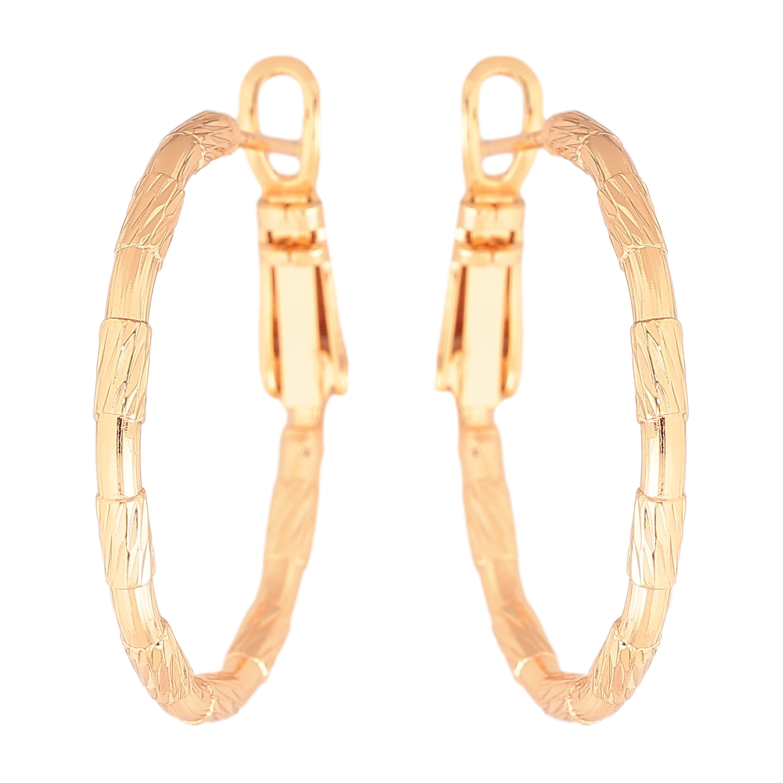 Серьги Xuping M&L цвет 18K кольца (конго) "Декоративный узор" ø 2.5см фото №1 Серьги Xuping M&L цвет 18K кольца (конго) "Декоративный узор" ø 2.5см фото №1