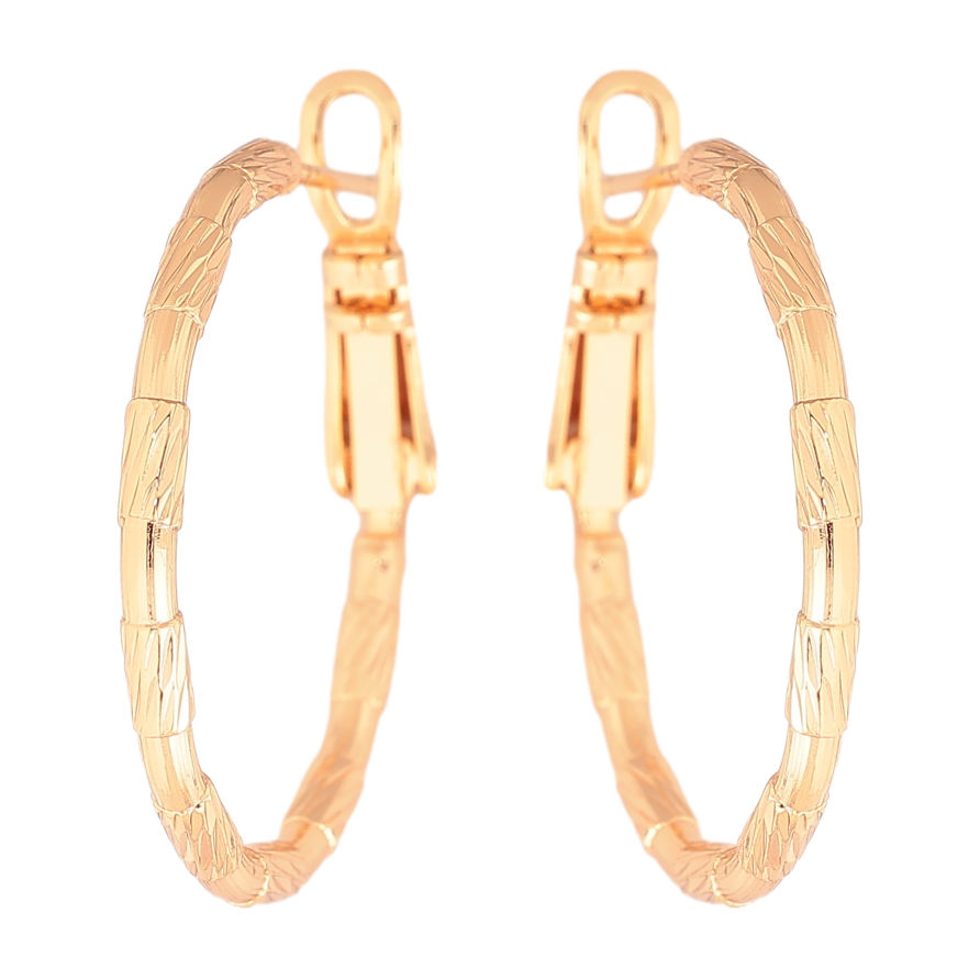 Серьги Xuping M&L цвет 18K кольца (конго) "Декоративный узор" ø 2.5см фото №1 Серьги Xuping M&L цвет 18K кольца (конго) "Декоративный узор" ø 2.5см фото №1