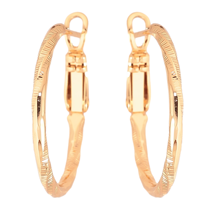 Серьги Xuping M&L цвет 18K кольца (конго) "Декоративный узор" ø 2.5см фото №1 Серьги Xuping M&L цвет 18K кольца (конго) "Декоративный узор" ø 2.5см фото №1