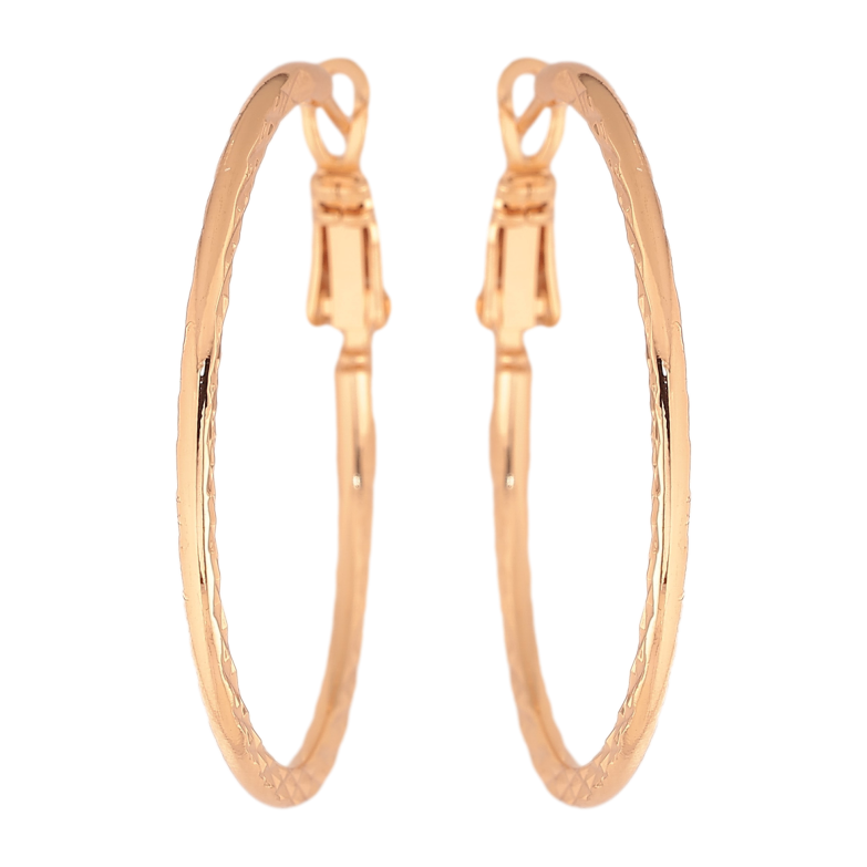 Сережки Xuping M&L колір 18K кільця (конго) "Декоративний візерунок" ø 3.5см фото №1 Сережки Xuping M&L колір 18K кільця (конго) "Декоративний візерунок" ø 3.5см фото №1