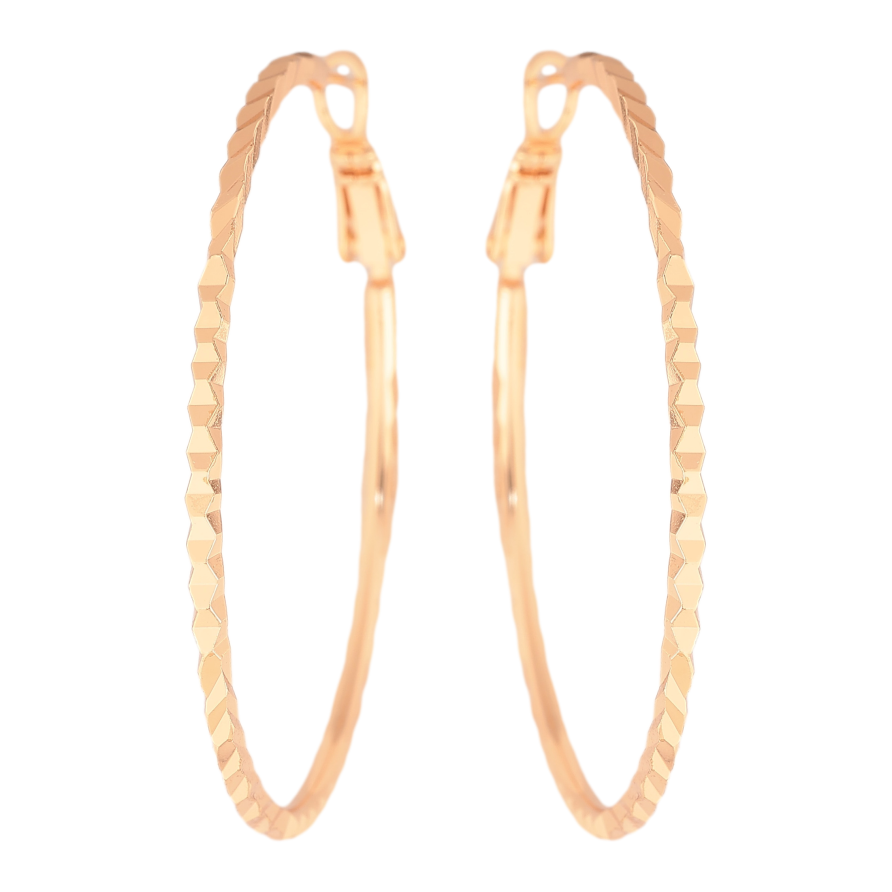 Серьги Xuping M&L цвет 18K кольца (конго) "Декоративный узор" ø 4.5см фото №1