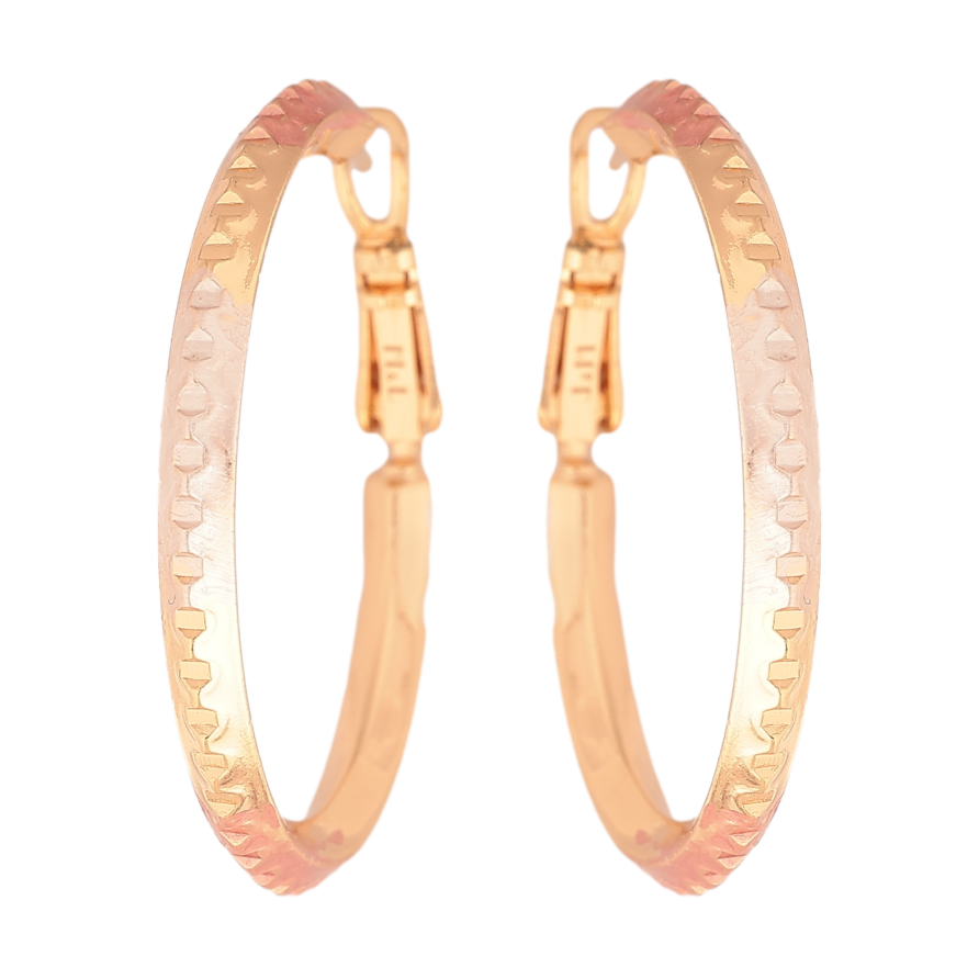 Серьги Xuping M&L цвет 18K кольца (конго) "Декоративный узор с покраской" ø 3.5см фото №1 Серьги Xuping M&L цвет 18K кольца (конго) "Декоративный узор с покраской" ø 3.5см фото №1