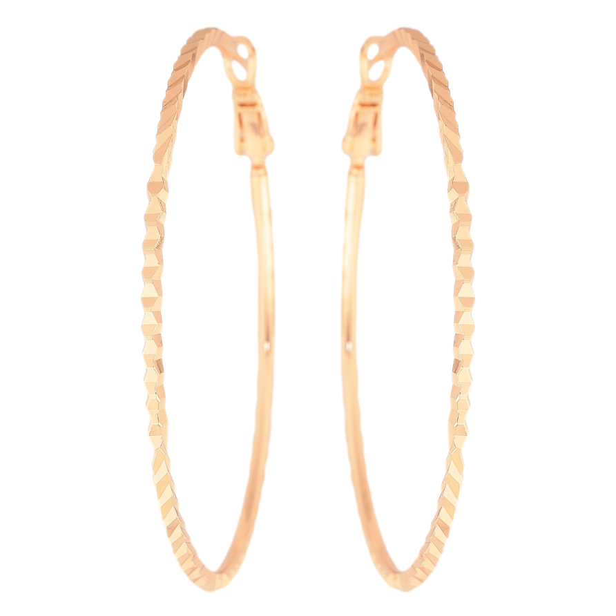 Серьги Xuping M&L цвет 18K кольца (конго) "Декоративный узор" ø 5.5см фото №1