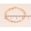 Серьги Xuping M&L цвет 18K кольца (конго) "Декоративный узор" ø 3.5см фото №2