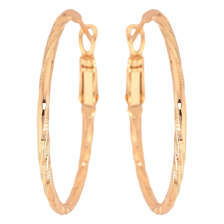 Серьги Xuping M&L цвет 18K кольца (конго) "Декоративный узор" ø 3.5см фото №18
