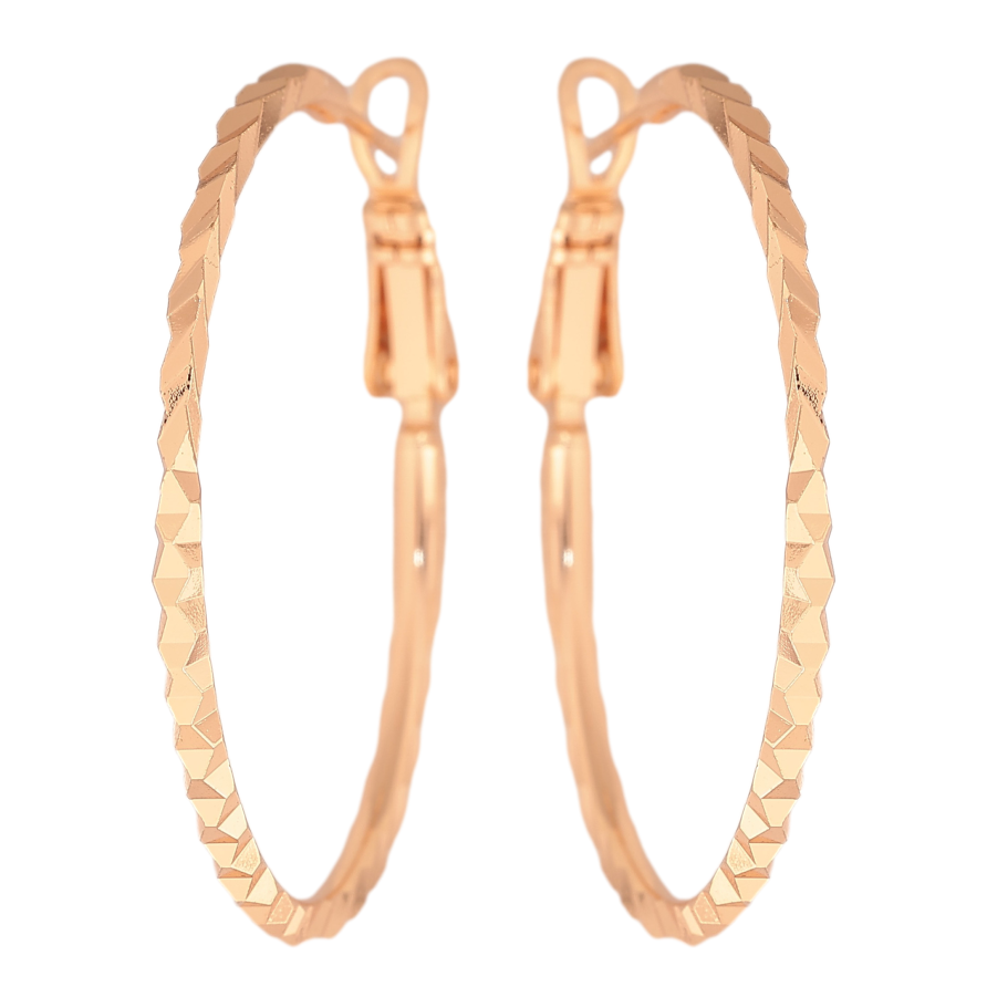 Серьги Xuping M&L цвет 18K кольца (конго) "Декоративный узор" ø 3.5см фото №1 Серьги Xuping M&L цвет 18K кольца (конго) "Декоративный узор" ø 3.5см фото №1