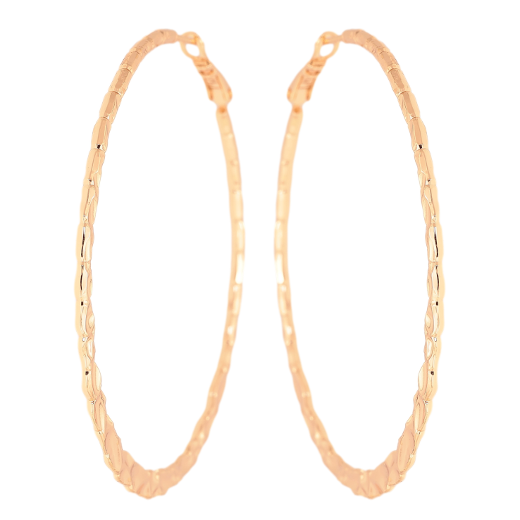 Сережки Xuping M&L колір 18K кільця (конго) "Декоративний візерунок" ø 6см фото №14
