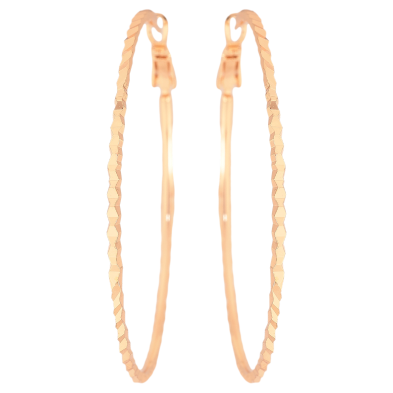 Сережки Xuping M&L колір 18K кільця (конго) "Декоративний візерунок" ø 5.5см фото №10