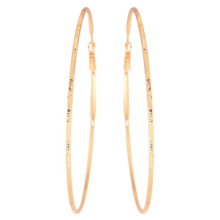 Серьги Xuping M&L цвет 18K кольца (конго) "Декоративный узор" ø 9см фото №6