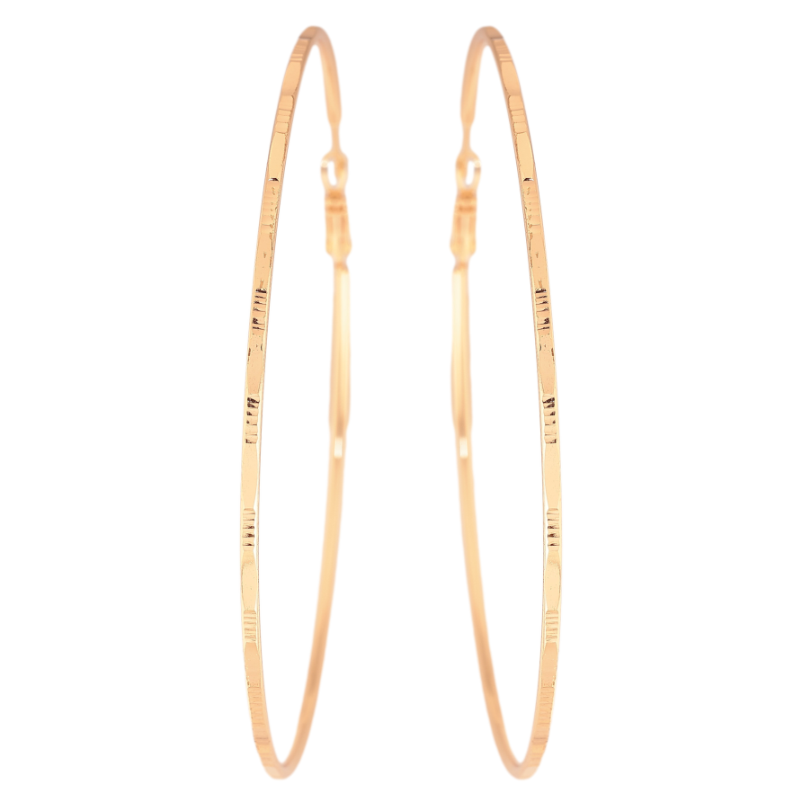 Серьги Xuping M&L цвет 18K кольца (конго) "Декоративный узор" ø 9см фото №1