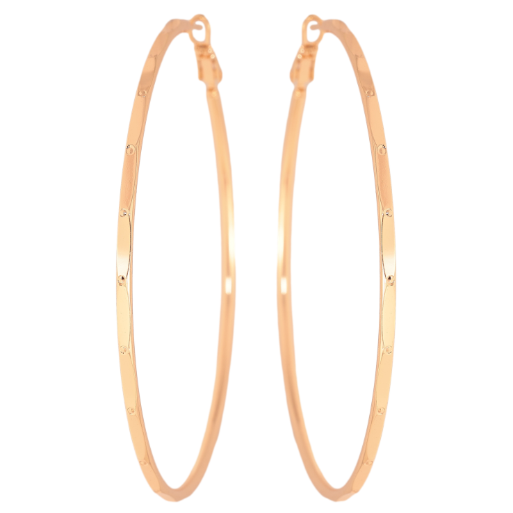 Сережки Xuping M&L колір 18K кільця (конго) "Декоративний візерунок" ø 6.5см фото №12