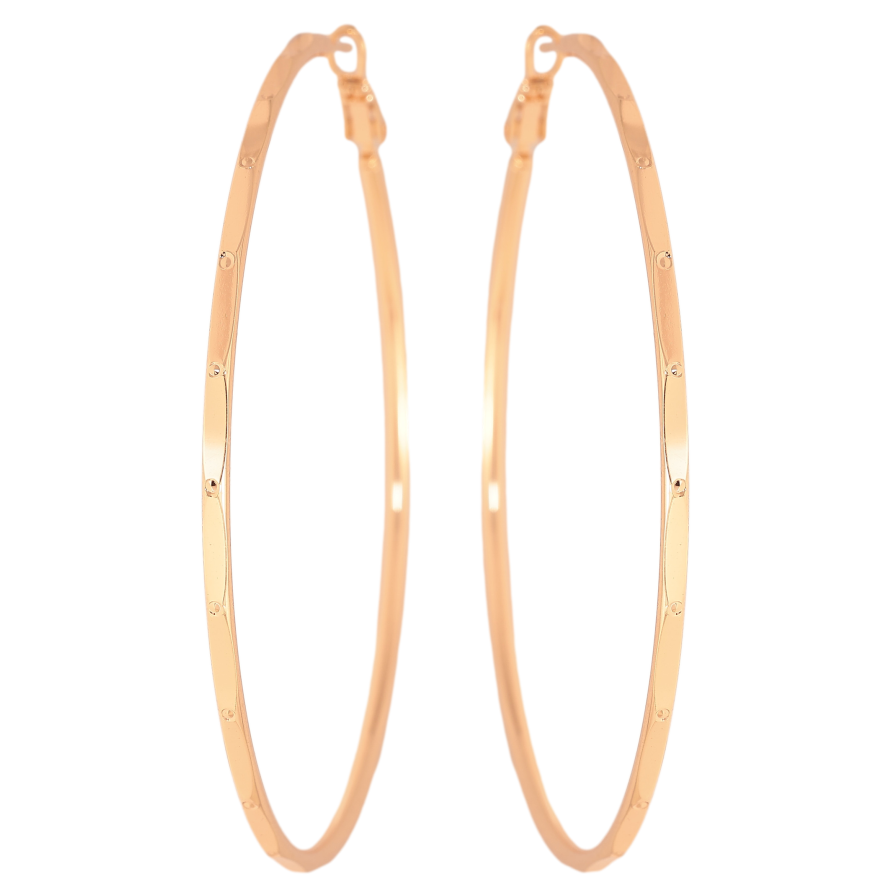 Сережки Xuping M&L колір 18K кільця (конго) "Декоративний візерунок" ø 6.5см фото №1 Сережки Xuping M&L колір 18K кільця (конго) "Декоративний візерунок" ø 6.5см фото №1