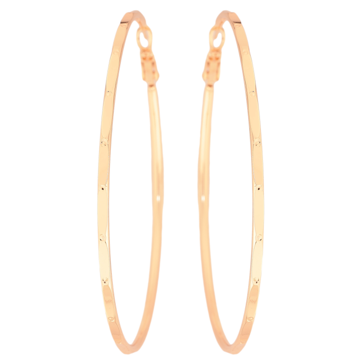 Сережки Xuping M&L колір 18K кільця (конго) "Декоративний візерунок" ø 6.5см фото №10