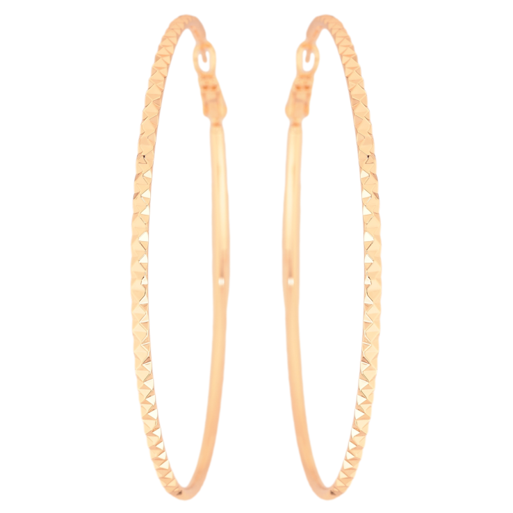 Сережки Xuping M&L колір 18K кільця (конго) "Декоративний візерунок" ø 6.5см фото №8