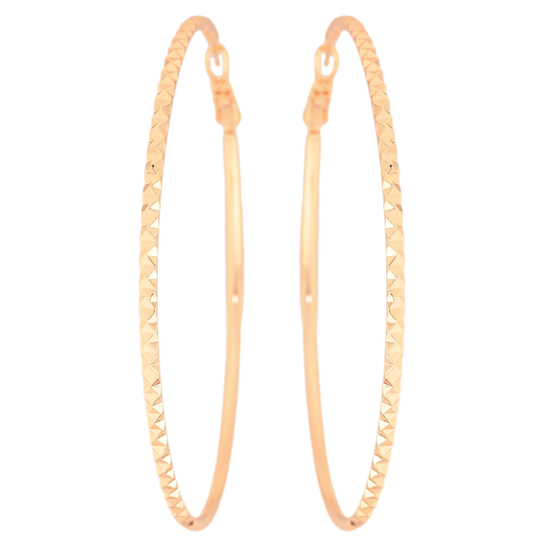 Сережки Xuping M&L колір 18K кільця (конго) "Декоративний візерунок" ø 6.5см фото №1