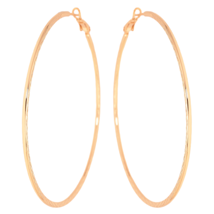 Сережки Xuping M&L колір 18K кільця (конго) "Декоративний візерунок" ø 7см фото №22