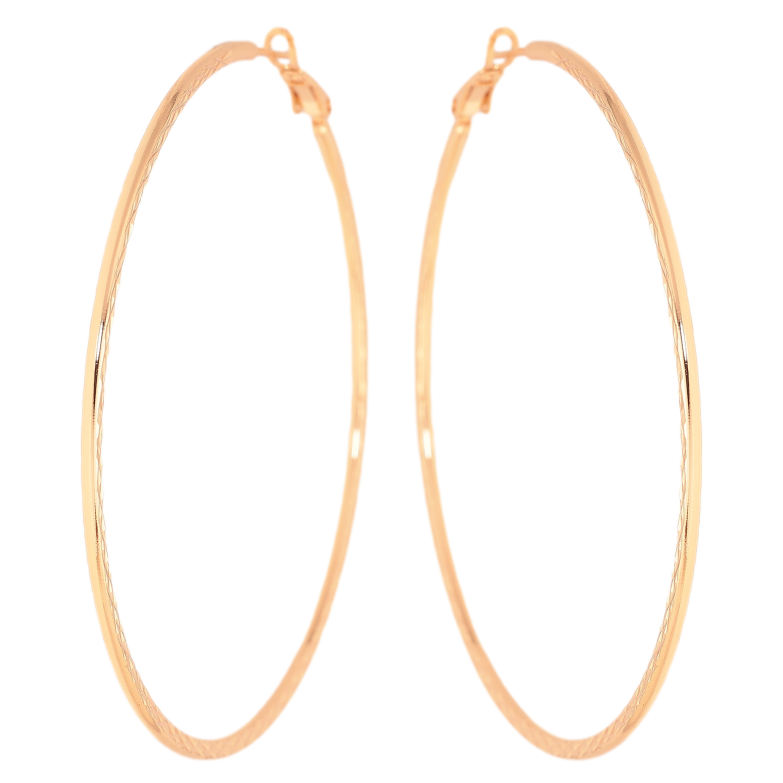 Сережки Xuping M&L колір 18K кільця (конго) "Декоративний візерунок" ø 7см фото №1 Сережки Xuping M&L колір 18K кільця (конго) "Декоративний візерунок" ø 7см фото №1