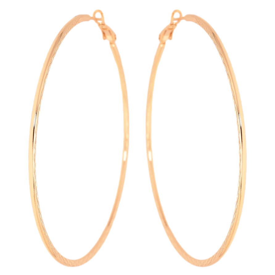 Сережки Xuping M&L колір 18K кільця (конго) "Декоративний візерунок" ø 7см фото №1 Сережки Xuping M&L колір 18K кільця (конго) "Декоративний візерунок" ø 7см фото №1