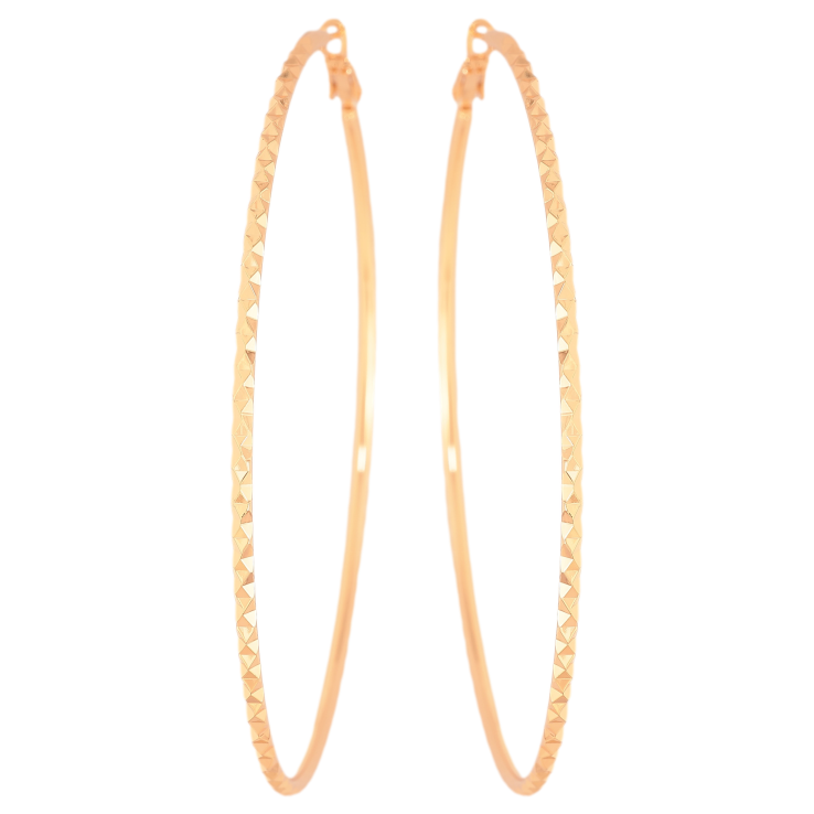 Сережки Xuping M&L колір 18K кільця (конго) "Декоративний візерунок" ø 8см фото №16