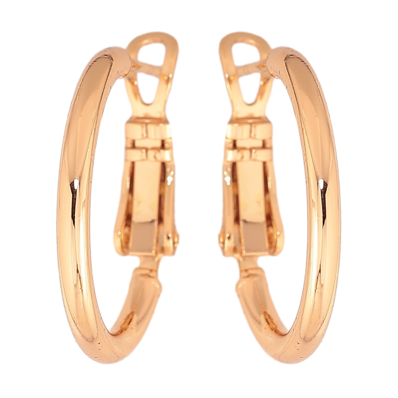 Серьги Xuping цвет позолота 18K кольца (конго) Классика ø 2см фото №1