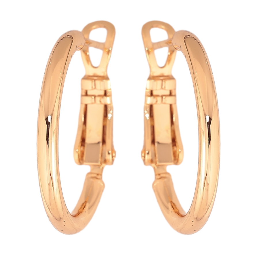 Сережки Xuping колір позолота 18K кільця (конго) Класика ø 2см фото №1