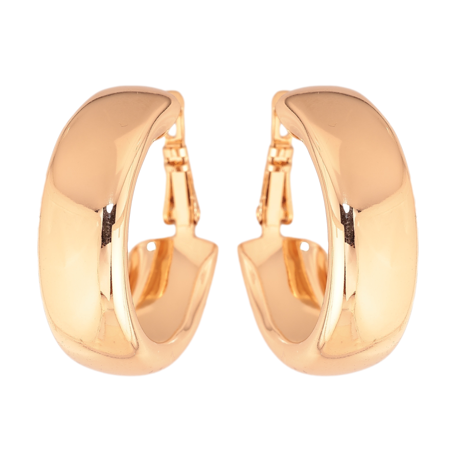 Серьги Xuping цвет позолота 18K кольца (конго) Классика ø 3см фото №1