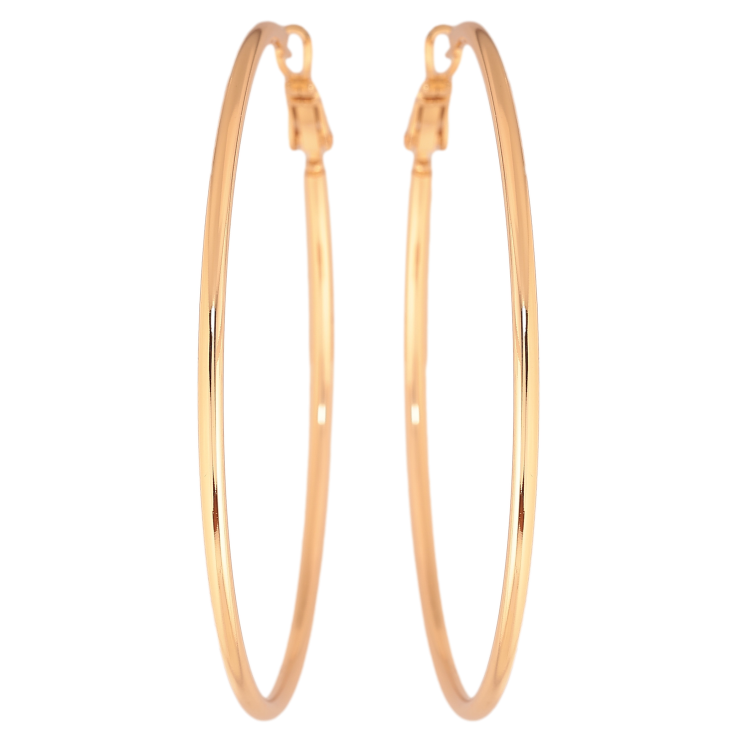 Серьги Xuping цвет позолота 18K кольца (конго) Классика ø 6см фото №3