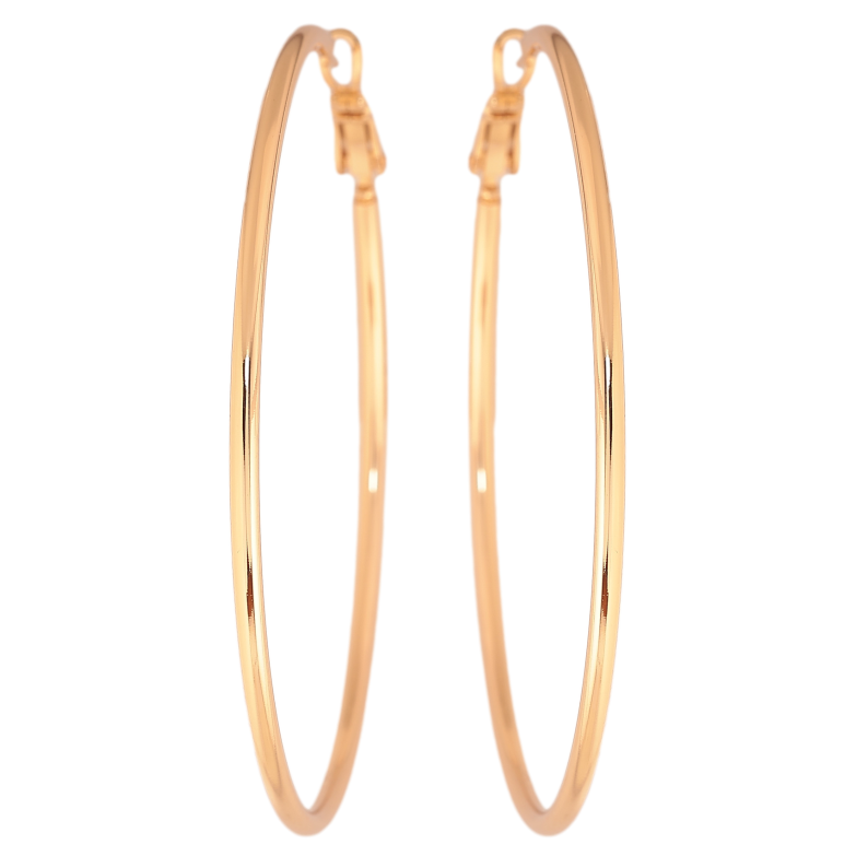 Серьги Xuping цвет позолота 18K кольца (конго) Классика ø 6см фото №1 Серьги Xuping цвет позолота 18K кольца (конго) Классика ø 6см фото №1