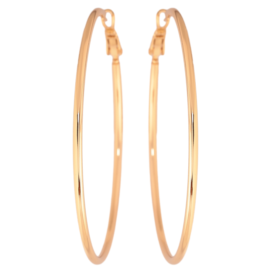 Сережки Xuping колір позолота 18K кільця (конго) Класика ø 6см фото №1 Сережки Xuping колір позолота 18K кільця (конго) Класика ø 6см фото №1