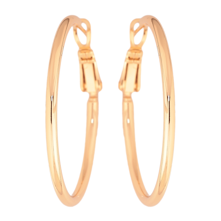 Серьги Xuping цвет позолота 18K кольца (конго) Классика ø 3.5см фото №20