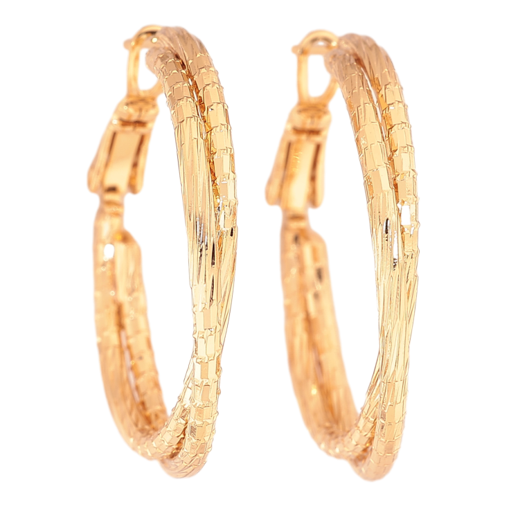 Серьги Xuping цвет позолота 18K кольца (конго) декоративный узор ø 3см фото №23 Серьги Xuping цвет позолота 18K кольца (конго) декоративный узор ø 3см фото №23