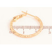 Серьги Xuping цвет Позолота 18K кольца (конго) "Декоративный узор" ø 2.5см фото №2