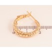 Сережки Xuping колір Позолота 18K кільця (конго) "Декоративний візерунок" ø 2см фото №2 Сережки Xuping колір Позолота 18K кільця (конго) "Декоративний візерунок" ø 2см фото №2
