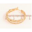 Серьги Xuping цвет Позолота 18K кольца (конго) "Декоративный узор" ø 2.5см фото №2