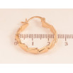 Сережки Xuping колір Позолота 18K кільця (конго) "Декоративний візерунок" ø 2.5см фото №2