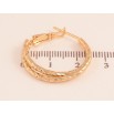 Сережки Xuping колір Позолота 18K кільця (конго) "Декоративний візерунок" ø 2.5см фото №2 Сережки Xuping колір Позолота 18K кільця (конго) "Декоративний візерунок" ø 2.5см фото №2