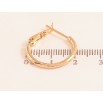 Серьги Xuping цвет Позолота 18K кольца (конго) "Декоративный узор" ø 2см фото №2