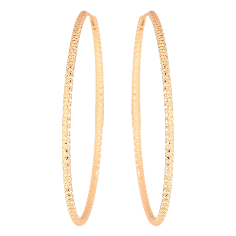 Серьги Xuping цвет Позолота 18K кольца (конго) "Декоративный узор" ø 5.5см фото №1